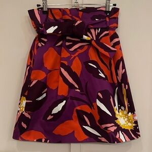 Karen Millen Floral Pleated Waist Mini Skirt